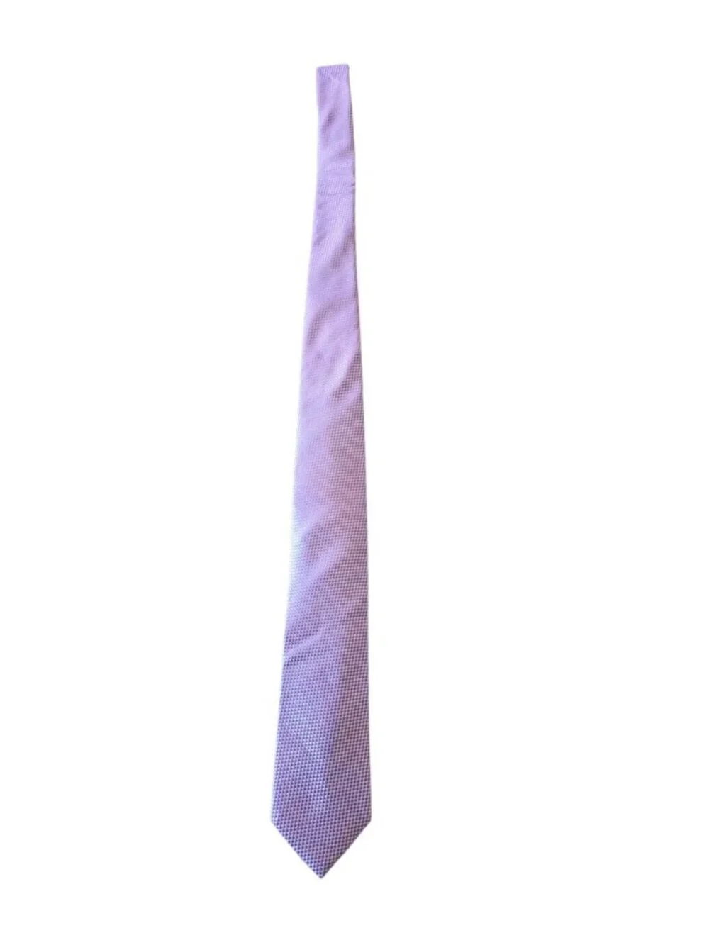 Tattersall London 100% Silk Tie Lavender Purple Geometric Woven Handmade
